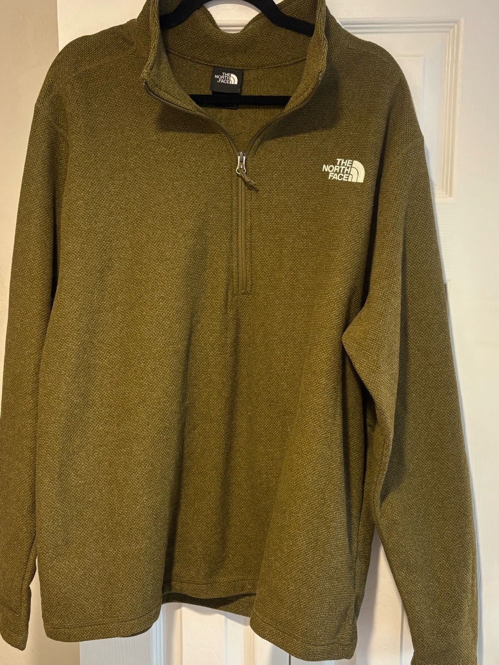 Men’s Size XL The North Face Olive Green Quarter-Zip Pullover